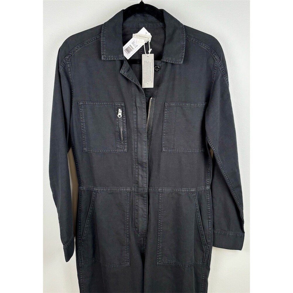Outerknown Coverall Jumpsuit Womens Size XS Black Utility Zip Front - Picture 6 of 12